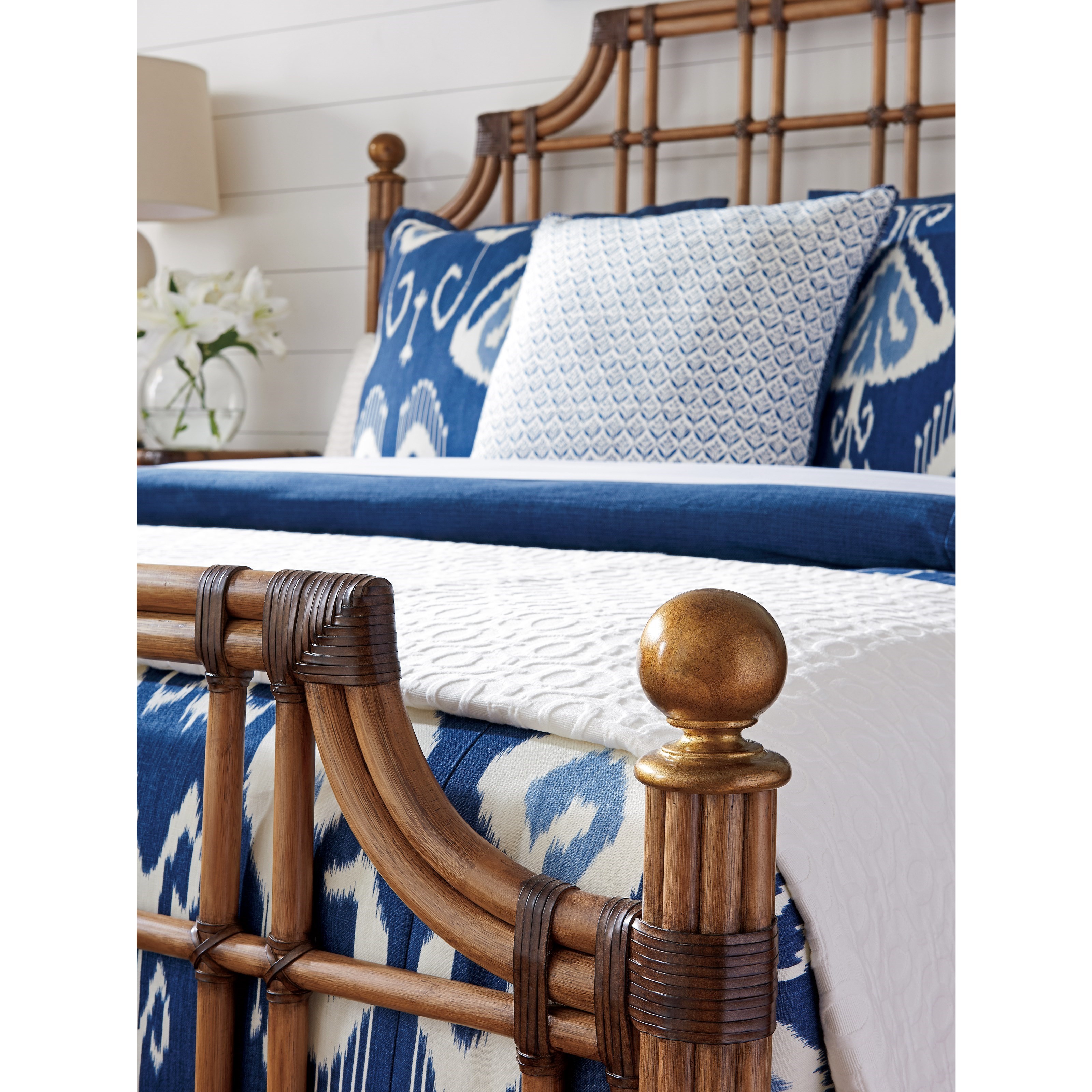 Tommy Bahama Home Twin Palms 558 143C St. Kitts Woven Rattan Bed